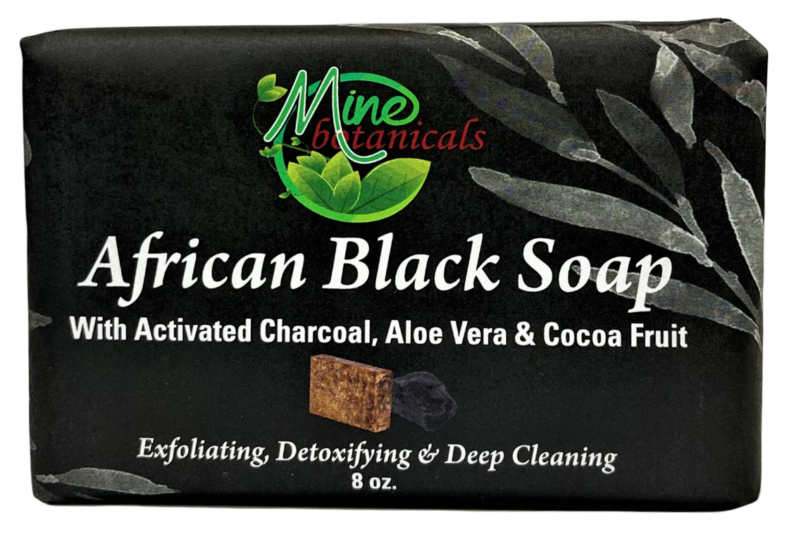 AFRICAN BLACK SOAP WITH ACTIVATED CHARCOAL SOAP BAR