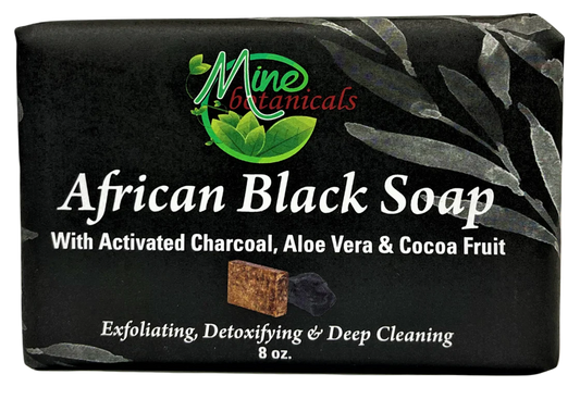 AFRICAN BLACK SOAP WITH ACTIVATED CHARCOAL SOAP BAR