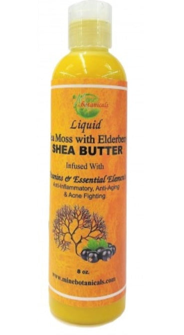 AFRICAN BLACK LIQUID SOAP WITH SEA MOSS & ELDERBERRY