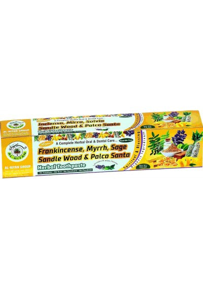 Frankincense, Myrhh, Sage, Sandalwood, & Palco Santa Toothpaste